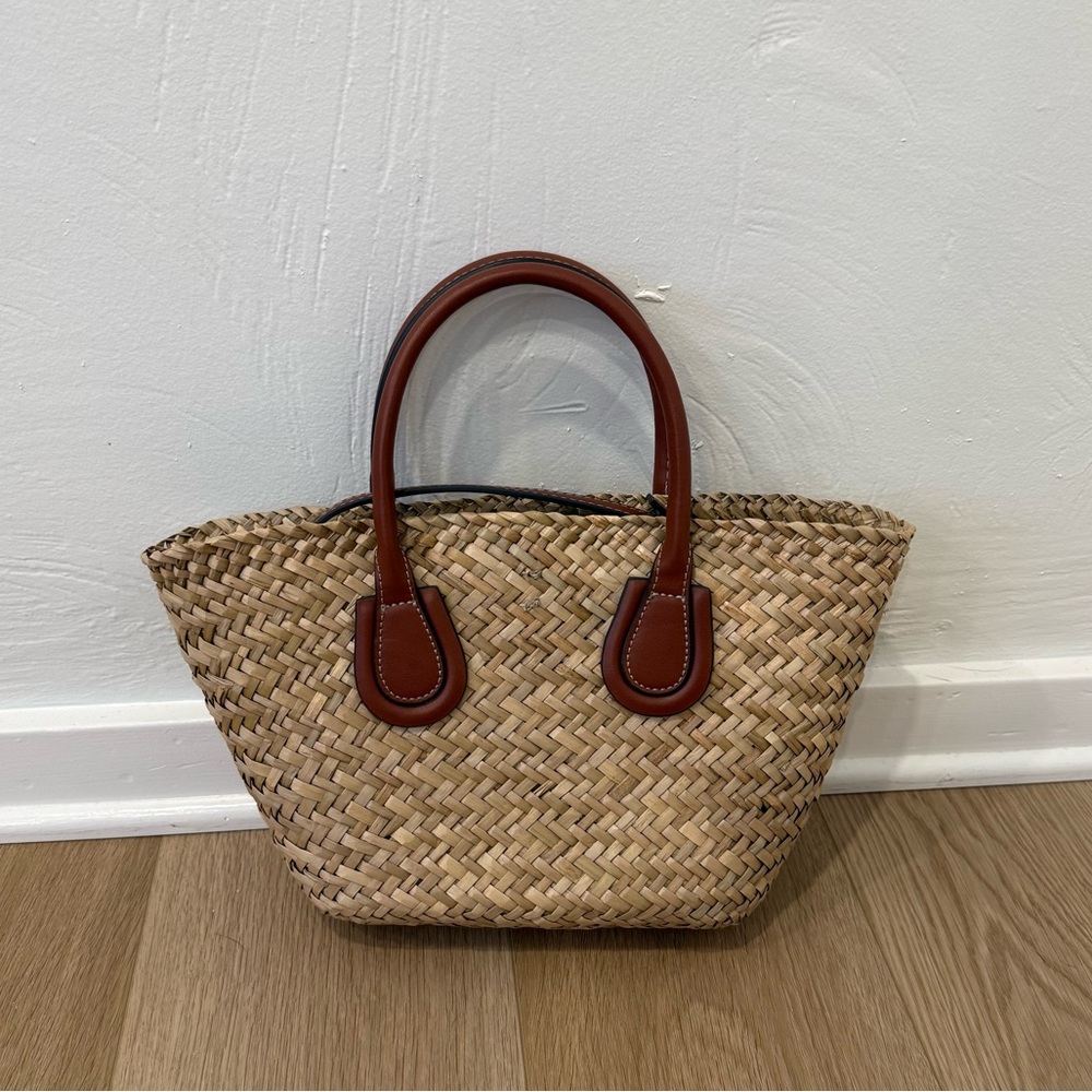 Mango Woven Straw Purse